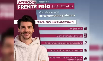 Exhorta Protecci�n Civil BC a tomar precauciones ante ingreso de nuevo frente fr