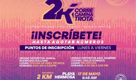 M�s de mil 800 personas inscritas en la carrera recreativa 2K