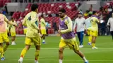Calentamiento de las �guilas del Am�rica y los Pumas de la UNAM previo al duelo 