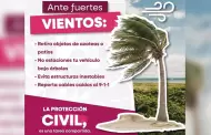 Advierte Protecci�n Civil Estatal sobre presencia de vientos fuertes y lluvias dispersas en la entidad