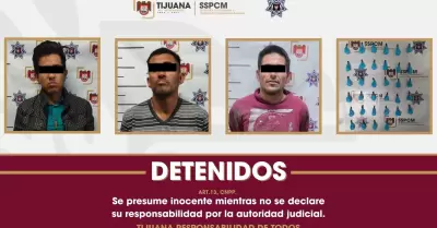 Detienen en Tijuana a tres personas buscadas por narcomenudeo