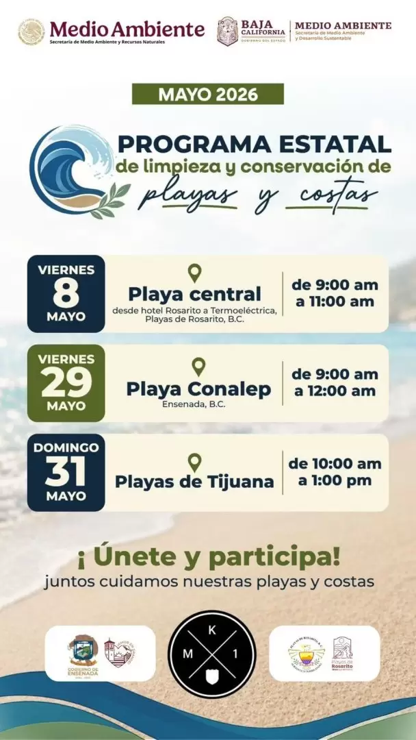 Arrancan jornadas de limpieza en playas de Baja California durante mayo
