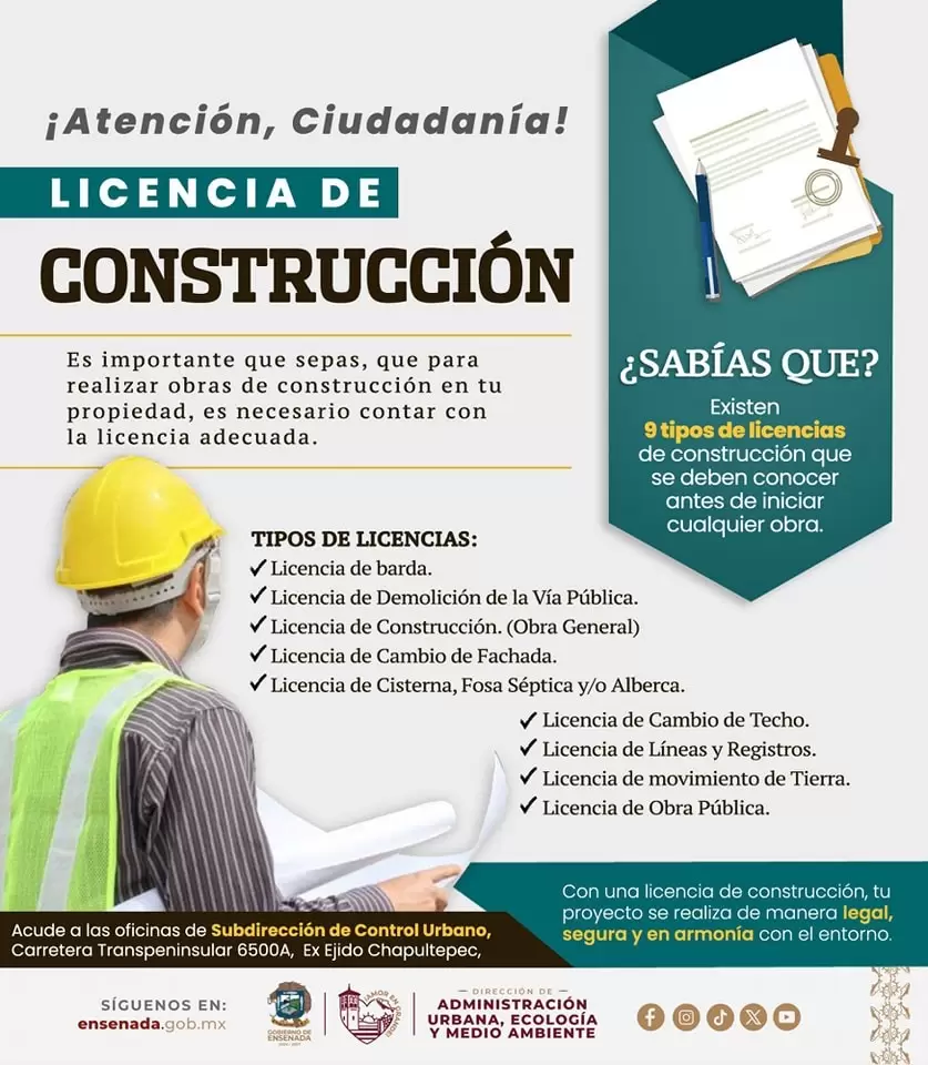Gobierno de Ensenada verifica que obras y edificaciones cuenten con licencia de construcci�n