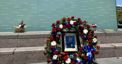 Rinden homenaje a oficiales ca�dos durante memorial anual de fuerzas del orden e