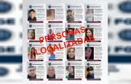 Localiza FGE a 16 personas reportadas como desaparecidas
