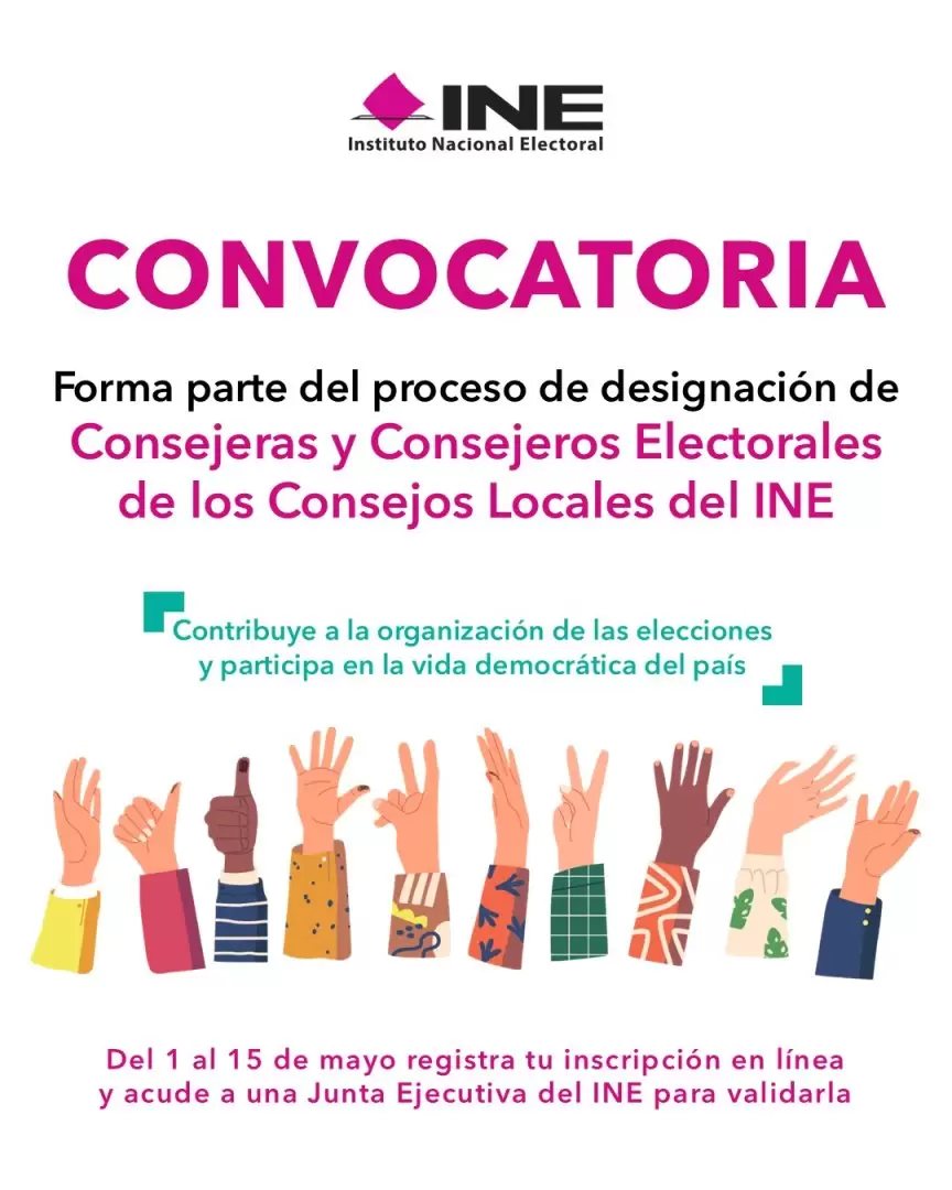 Convocatoria para participar como Consejeras y Consejeros Electorales para el Proceso Electoral 2026-2027