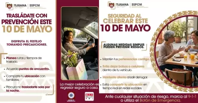 Recomendaciones para traslados seguros durante festejos del D�a de las Madres