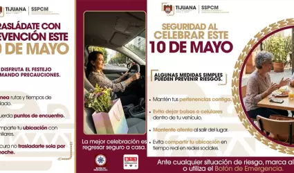 Recomendaciones para traslados seguros durante festejos del D�a de las Madres
