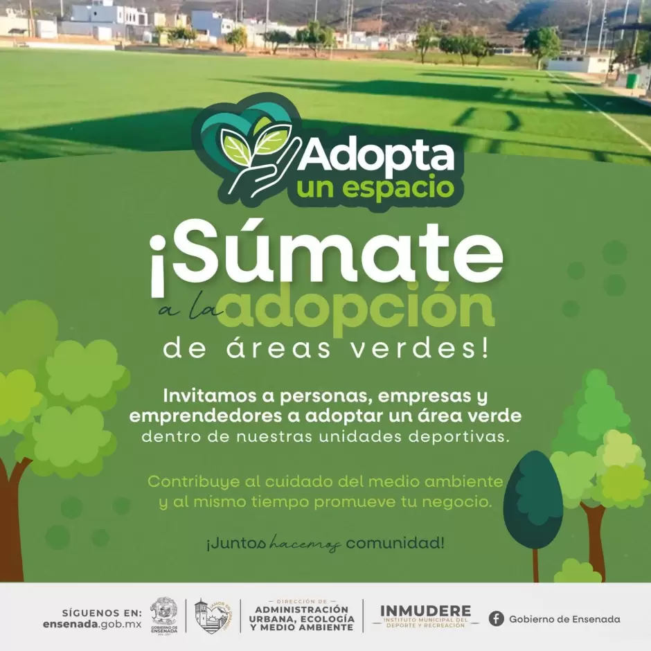 Invitan a adoptar áreas verdes en unidades deportivas