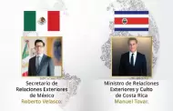 Canciller fortalece relaciones con Costa Rica; reconoce a ministro