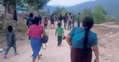 Personas desplazadas por ataques del grupo criminal "Los Ardillos".