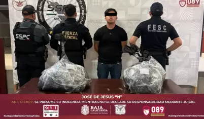 Aseguran m�s de 44 kilos de metanfetamina en Tijuana; hay un detenido
