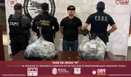 Aseguran m�s de 44 kilos de metanfetamina en Tijuana; hay un detenido