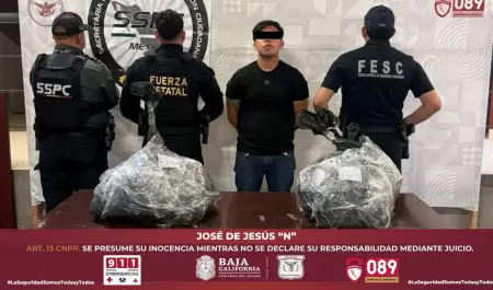 Aseguran m�s de 44 kilos de metanfetamina en Tijuana; hay un detenido