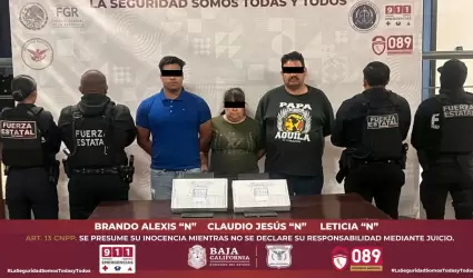 Presuntos integrantes de grupo criminal armados en Tecate