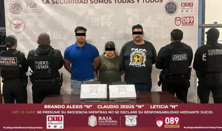 Presuntos integrantes de grupo criminal armados en Tecate