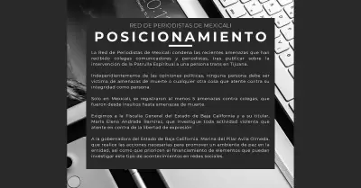 Amenazan a periodistas de Baja California tras publicar denuncias contra la 'Pat