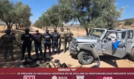Detienen en Tecate, Baja California a Sergio "N", alias "El Checo".