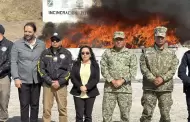 VIDEO.- Baja California reduce a cenizas m�s de 22 toneladas de droga bajo una tormenta de fuego