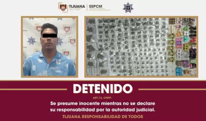 Detenido con droga y vapeadores con derivados de marihuana en Zona Centro de Tij