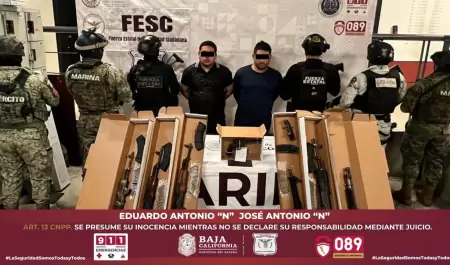 Presuntos generadores de violencia con arsenal y m�s de mil cartuchos