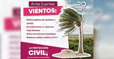 Fuertes rachas de viento este fin de semana