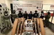 Detienen a dos personas y aseguran arsenal en operativo conjunto en Tecate