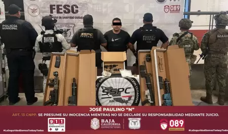 Presunto jefe de c�lula criminal detenido con armas y droga