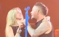Alejandro Sanz presume a su novia en concierto