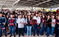 Claudia Agat�n inaugura la techumbre escolar m�s grande en la historia de Ensenada