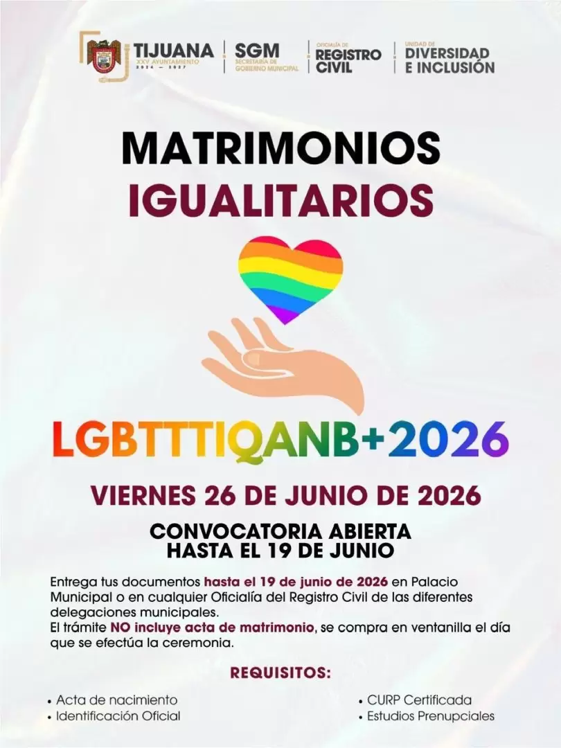 Matrimonios Colectivos LGBTTTIQANB+ 2026