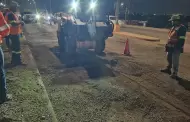 Realiza Gobierno de Ensenada trabajos correctivos de bacheo en carretera a Ojos Negros