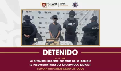 Detienen a hombre armado por amenazar de muerte a una mujer en Tijuana