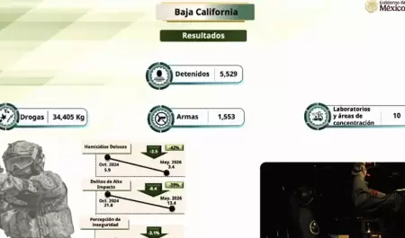 Reconocen a Baja California en conferencia presidencial por resultados en seguri