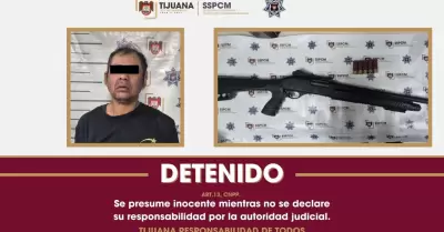 Hombre armado con escopeta detenido en la colonia Libertad de Tijuana