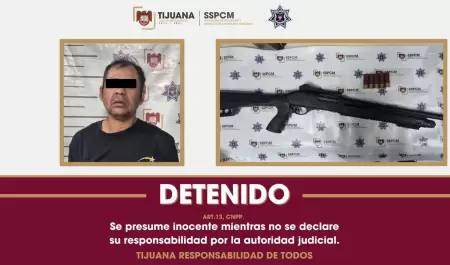 Hombre armado con escopeta detenido en la colonia Libertad de Tijuana