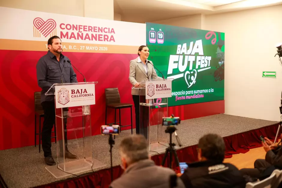 Presenta gobernadora Marina del Pilar el "Baja Fut Fest" para vivir la pasi�n de la Copa Mundial 2026 en espacios p�blicos