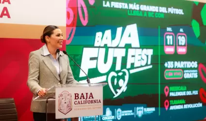 Presenta gobernadora Marina del Pilar el "Baja Fut Fest" para vivir la pasi�n de