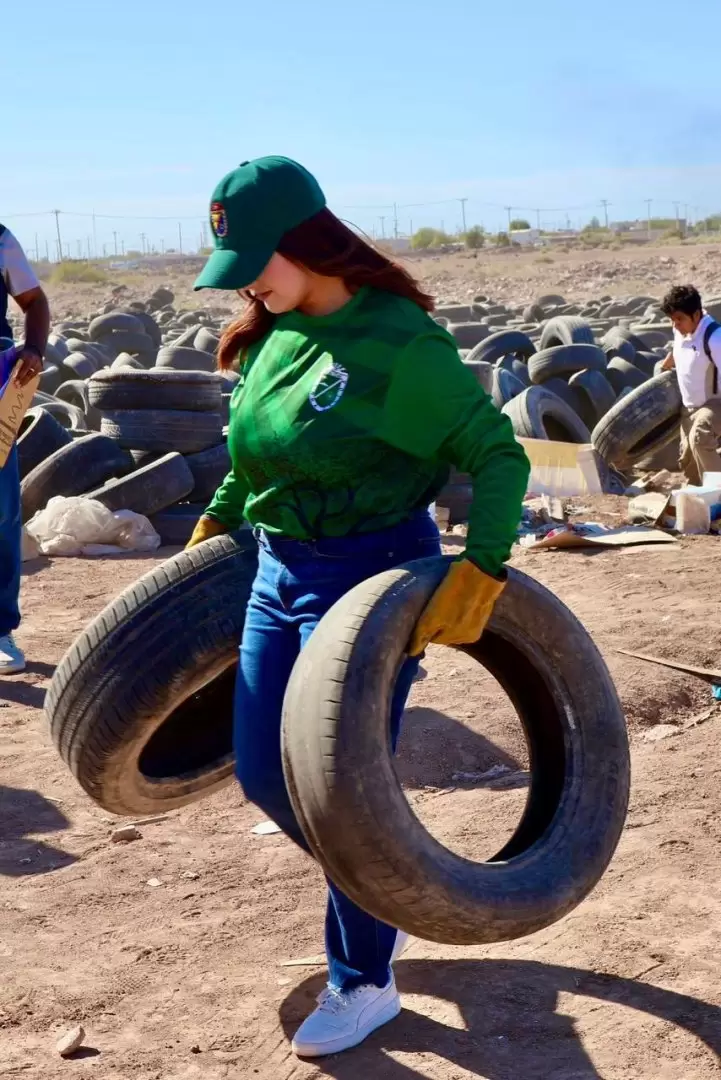 Retiran más de mil 300 llantas en jornada ambiental en Mexicali