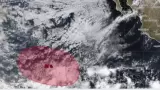 Zona de baja presi�n al suroeste de la pen�nsula de Baja California Sur