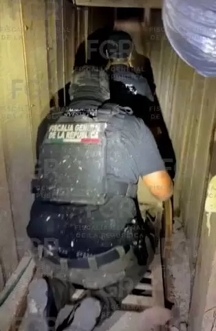 Excavaci�n tipo t�nel subterr�neo es localizada por elementos de la FGR en Tijuana