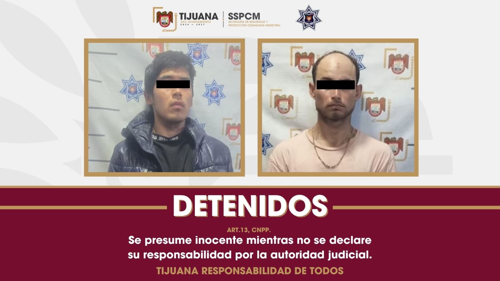 Detienen a dos presuntos responsables de extorsión y robo con violencia ...