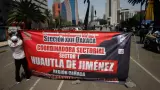 Bloqueo de la Secci�n 22 de la CNTE en la Ciudad de M�xico.
