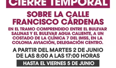 Anuncian cierres parciales en la colonia Aviaci�n por obras de bacheo y reencarp