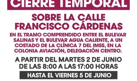 Anuncian cierres parciales en la colonia Aviaci�n por obras de bacheo y reencarp