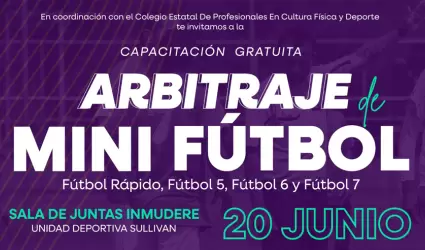 Capacitaci�n gratuita de arbitraje de mini futbol