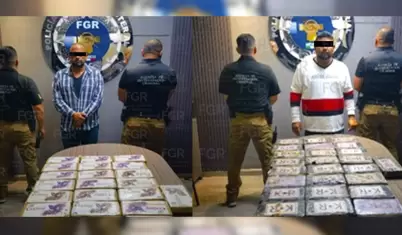 Dos hombres son detenidos en el Aeropuerto de Tijuana junto con 52 kilos de posi