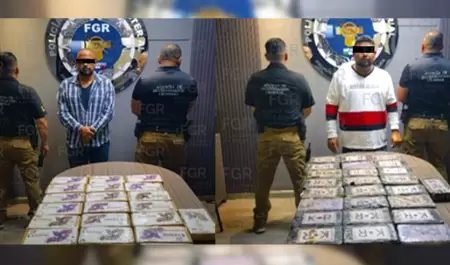 Dos hombres son detenidos en el Aeropuerto de Tijuana junto con 52 kilos de posi