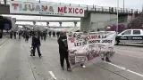 CNTE llev� protesta a la frontera y cerraron acceso a M�xico por El Chaparral