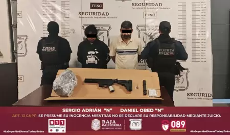 Caen dos hombres armados se�alados como presuntos sicarios en Tecate